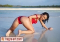 Red bathing suit: Suzie Carina #8 of 16